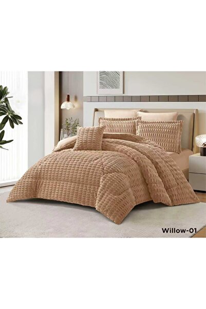 ALMIAAD Luxurious winter double bed set, full filling, soft velvet faux fur, ...