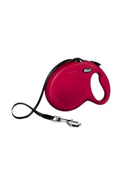 Flexi Klasik Şerit Kayış Otomatik Köpek Gezdirme Tasması Large Kırmızı 8 Mt