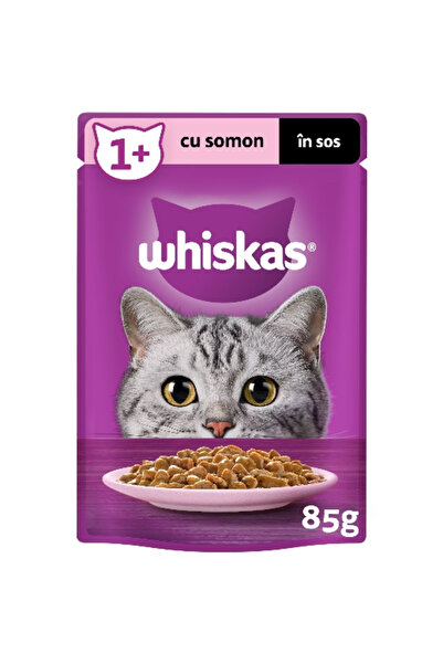 Whiskas Hrana umeda pentru pisici Whiskas, Somon in sos, 28 x 85 g