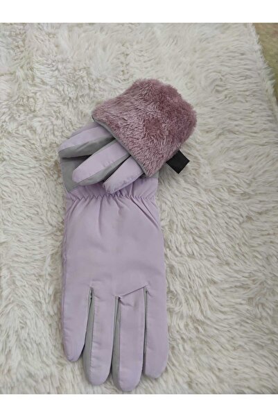 MOS Kadın Waterprof Su Geçirmez içi puf renkli Kayak Eldiveni