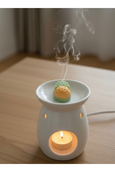 JENNEBELLA Aromatic Pineapple - El Yapımı Aromaterapi Buhurdanlık Mumu (Wax M...