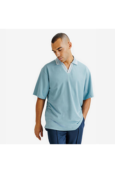 Decathlon Erkek Oversize Polo Tişört - Mavi - Heritage