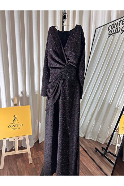 CONTENU فستان ناعم مشجر فصوص