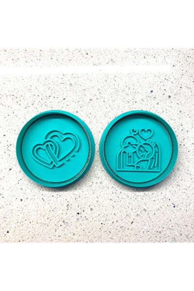 Craftelle Set of 2 Infinite Happiness Cookie Molds |   The Bride, the Groom, ...
