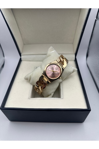 QUARTZ Round Case Thick Chain Cord Women Wrist Watch in Gift Box