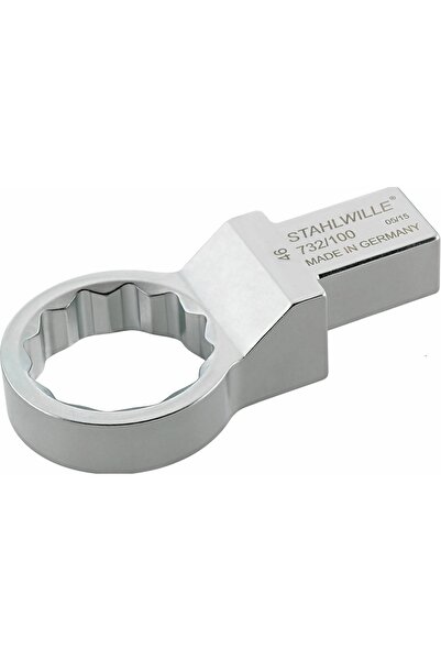 STAHLWILLE 732/100 Interchangeable ring wrench head for torque wrench 22x28 m...