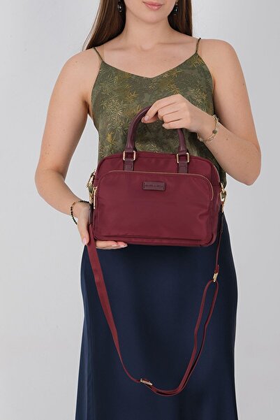 Silver Polo Silver & Polo Sp1217 Women's Handbag Claret Red