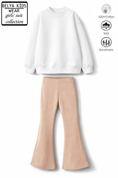 Belya Kids Wear Girl's Simple Stylish Clothing Top 3 Thread Cotton Non-Brushe...