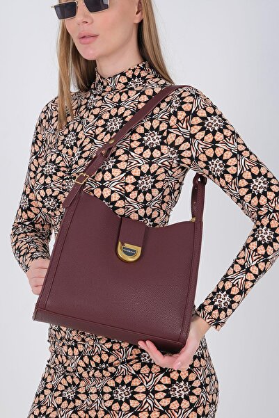 Silver Polo Silver & Polo Sp1242 Women's Shoulder Bag Claret Red