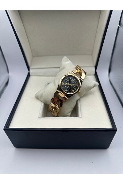 QUARTZ Round Case Thick Chain Cord Women Wrist Watch in Gift Box
