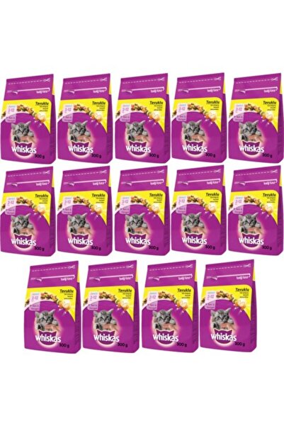 Whiskas Whıskas® Tavuklu Kuru Yavru (2-12 Aylık) Kedi Maması 300 Gram (14 Adet)