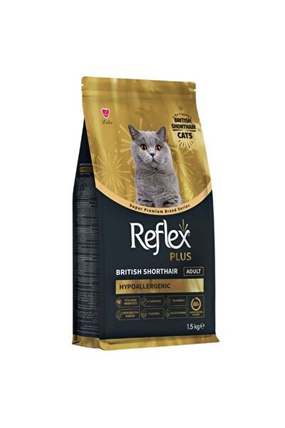 Reflex Plus British Shorthair Tavuklu ve Kızılcıklı Yetişkin Kedi Maması 1.5 Kg