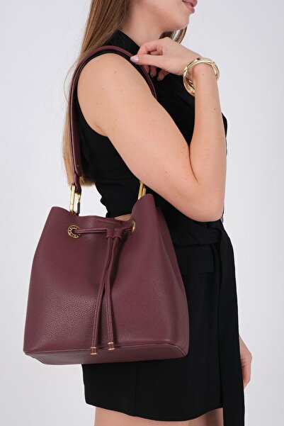 Silver Polo Silver & Polo Sp1241 Women's Shoulder Bag Claret Red