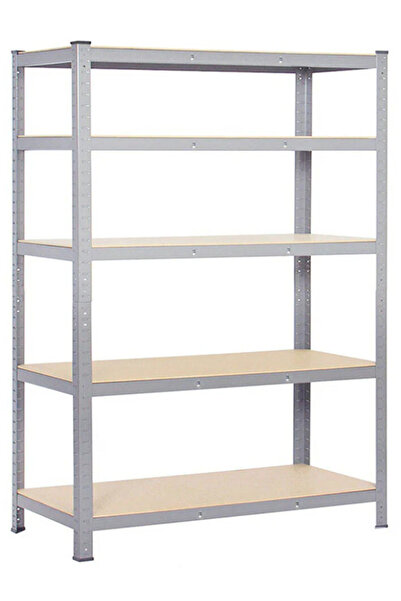 OEM Raft Metalic de Depozitare 5 Polite MDF, Cadru din Otel Galvanizat, Capac...