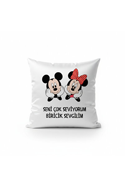 PRİNTOPİA DESİGN وسادة زخرفية من الساتان مكتوب عليها 'أحبك كثيرًا' لعيد الحب،...