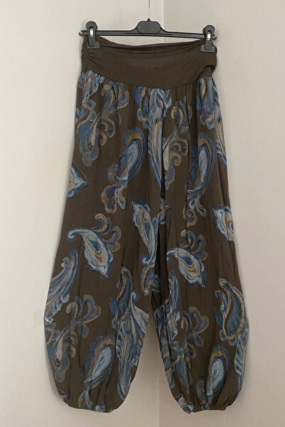 AYASOFYA OTANTIK Women's Italian Brown Shawl Patterned Viscose Casual Baggy T...