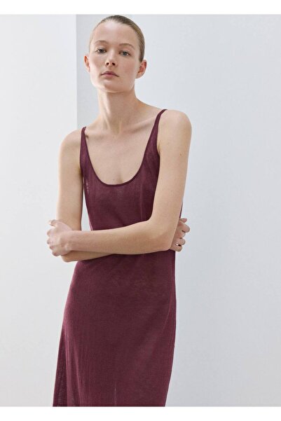 MANGO Woman Keten triko elbise