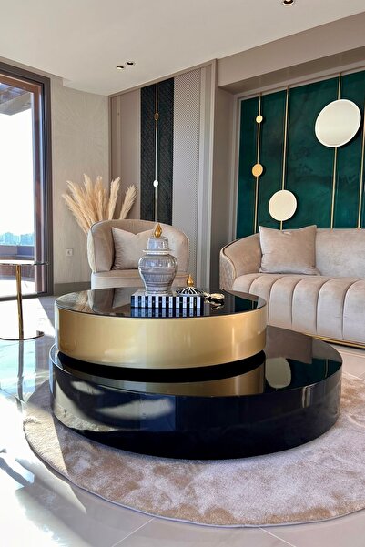 YerginDesign MIONTA ORTA SEHPA GOLD KENAR