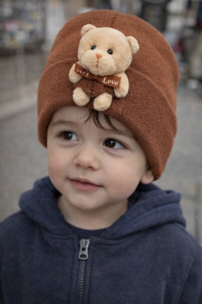 luwian قبعة دب صغيرة (قبعة صغيرة للكبار مع شكل دمية دب) قبعة شتوية ملونة