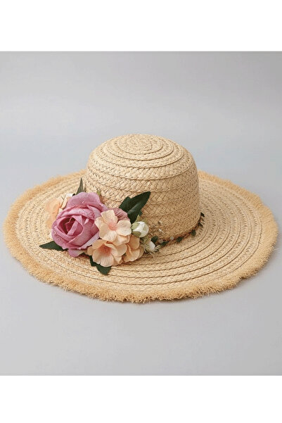 PriStyle Palarie de Paie de Dama, cu Bor Larg, Accesoriu de Vara si Plaja Per...
