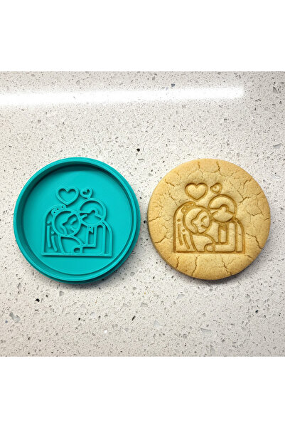 Craftelle Happy Couple Figured Cookie Mold |   Bride and Groom Stamp |   Clay...