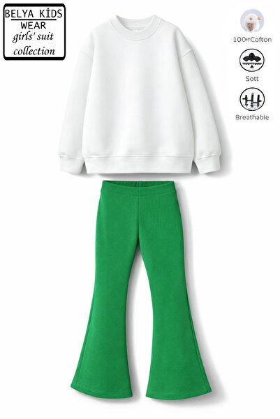 Belya Kids Wear Girl's Simple Stylish Clothing Top 3 Thread Cotton Non-Brushe...