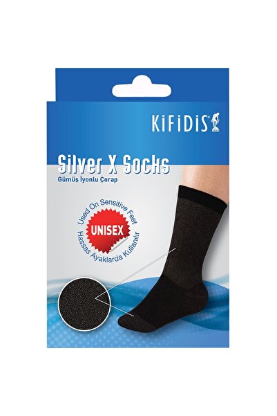 Kifidis Silver-X Gümüş İyonlu Sıkmayan ve Şeker Çorabı siyah 1 beden:35-38