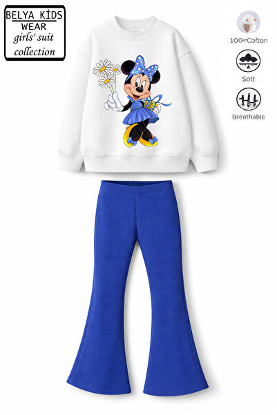 Belya Kids Wear Girl's Daisy Minni Design Top 3 Thread Cotton Non-Brushed Fab...