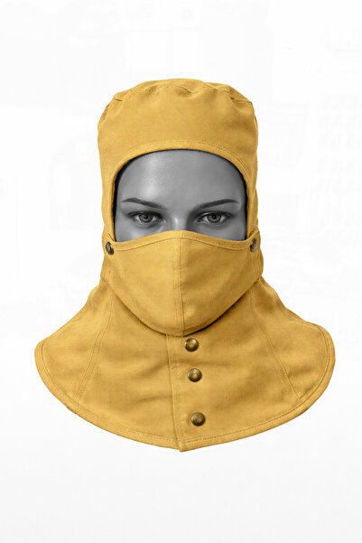 TYD Kaynakçı başlığı -Maskeli- Hardal Sarı -4 Mevsim