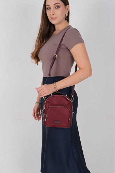 Silver Polo Silver & polo sp1220 women's crossbody bag - burgundy