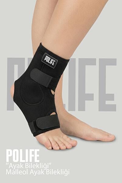 POLIFE Ayak Bilekliği Malleol Ped Destekli | Sağ & Sol Uyumlu | Ayak Bilek Ağ...