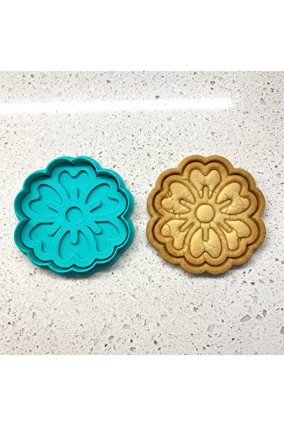 Craftelle Heart Petal Flower Cookie Mold and Stamp Set |   Romantic Spring De...