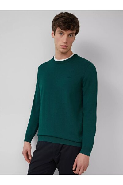 s.Oliver Men's crew neck sweater, Dark green, 3XL