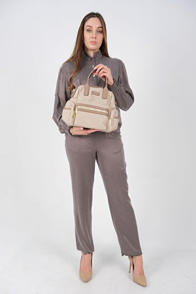 Silver Polo Silver & Polo Sp1211 Women's Backpack Beige-Sand