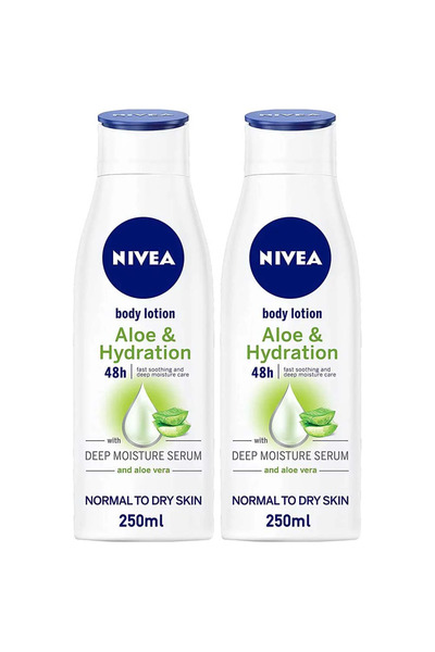 NIVEA Aloe and Hydration Body Lotion Aloe Vera, Normal To Dry Skin, 250ml Pac...