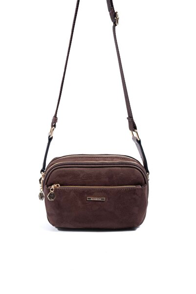 Silver Polo Geantă de damă Silver & Polo SP1162, piele de căprioară maro