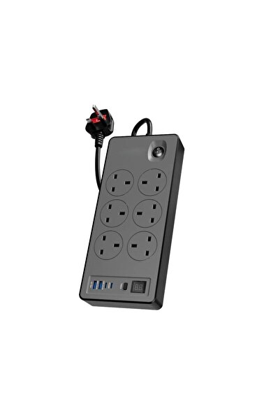 Tradeo 6-AC 2990W Power Strip with USB-C PD 20W & QC 18W Fast Charging Hub