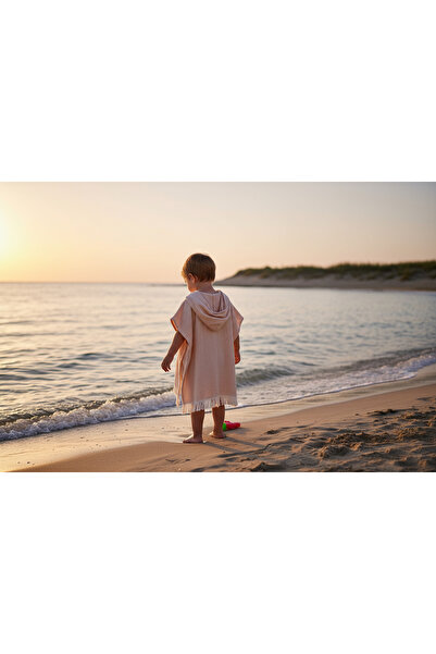 MORENELLEAURA Muslin Children's Poncho 100% Cotton Hooded Beach and Bath Robe