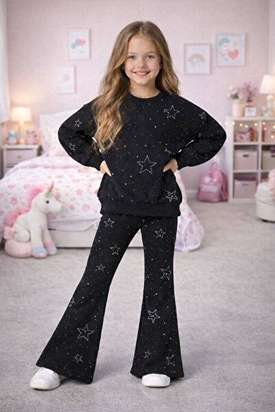 Yalçınoğlu Kids Girl's Suit Stone Embroidered Fabric Suit – Children's Tracks...