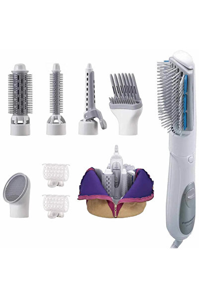 PANASONIC جهاز تصفيف الشعر بستة ملحقات، جهاز تجعيد الشعر، وجهاز فرد الشعر، وج...