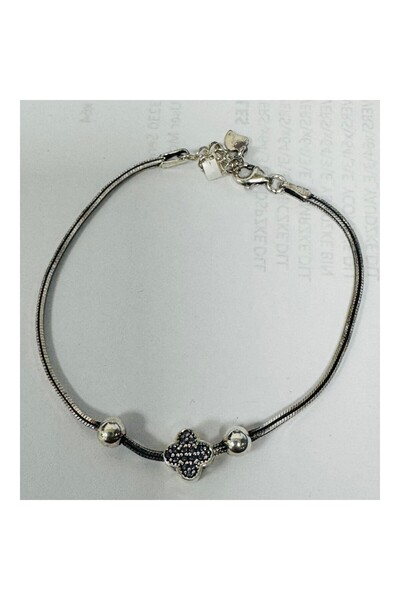 Flippy 925 Silver Bracelet, Clover Charm, 4 g, Jolie Silver