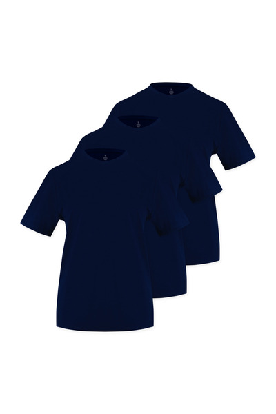 Store (Pack of 3) 100% Cotton Crew Neck Slim Fit Basic Women's T-Shirt