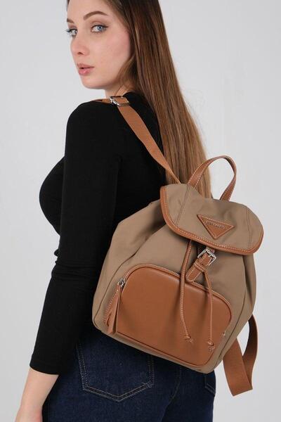 Silver Polo Silver & polo sp1231 women's backpack - mink/taba