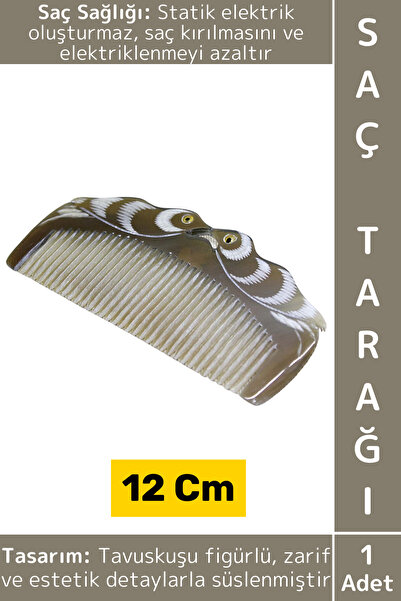 Wintoup Kompaktno Torba Češalj za kosu od prirodne kosti, 12 cm, smanjuje lom...