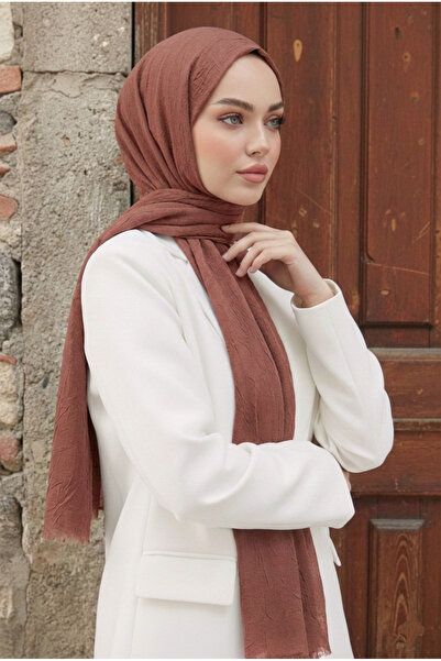 Ramellia Gül Kurusu Şal- Doğal Bambu Şal – Tesettür Şal Hafif, Nefes Alan, Ka...