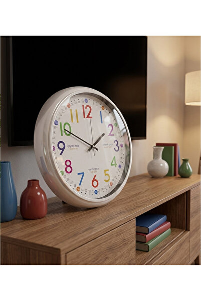Butik Saat Educational Wall Clock for Schools and Children |   Silent Root | ...