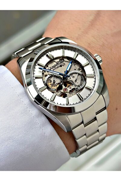 Quantum Automatic Silver Color 10 Atm Water Resistant Steel Band Steel Case M...