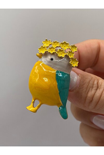 kurukafagift Broş Sarı Kuş