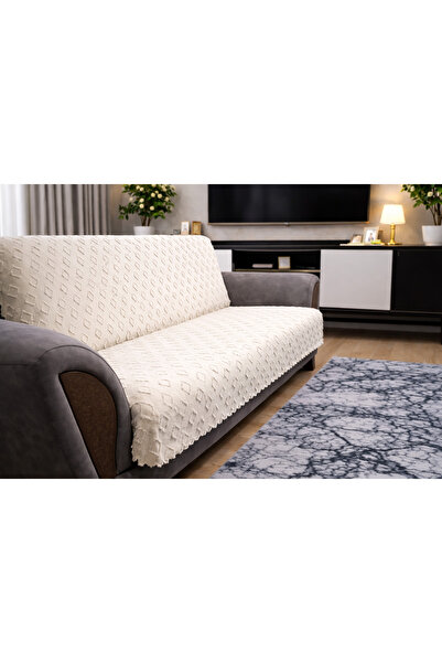 ÖZDAĞ HOME CONCEPT Chenille 3-Seat Sofa Cover |   Non-Slip Textured, Soft Che...