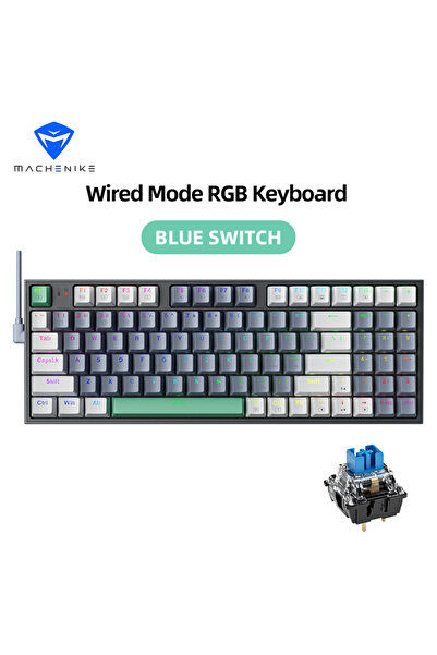 Machenike Blue Switch K500 Mechanical Keyboard Wired Gaming Keyboard K500-B94...